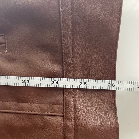 Chocolate Faux Leather jacket - Picture 6 of 6
